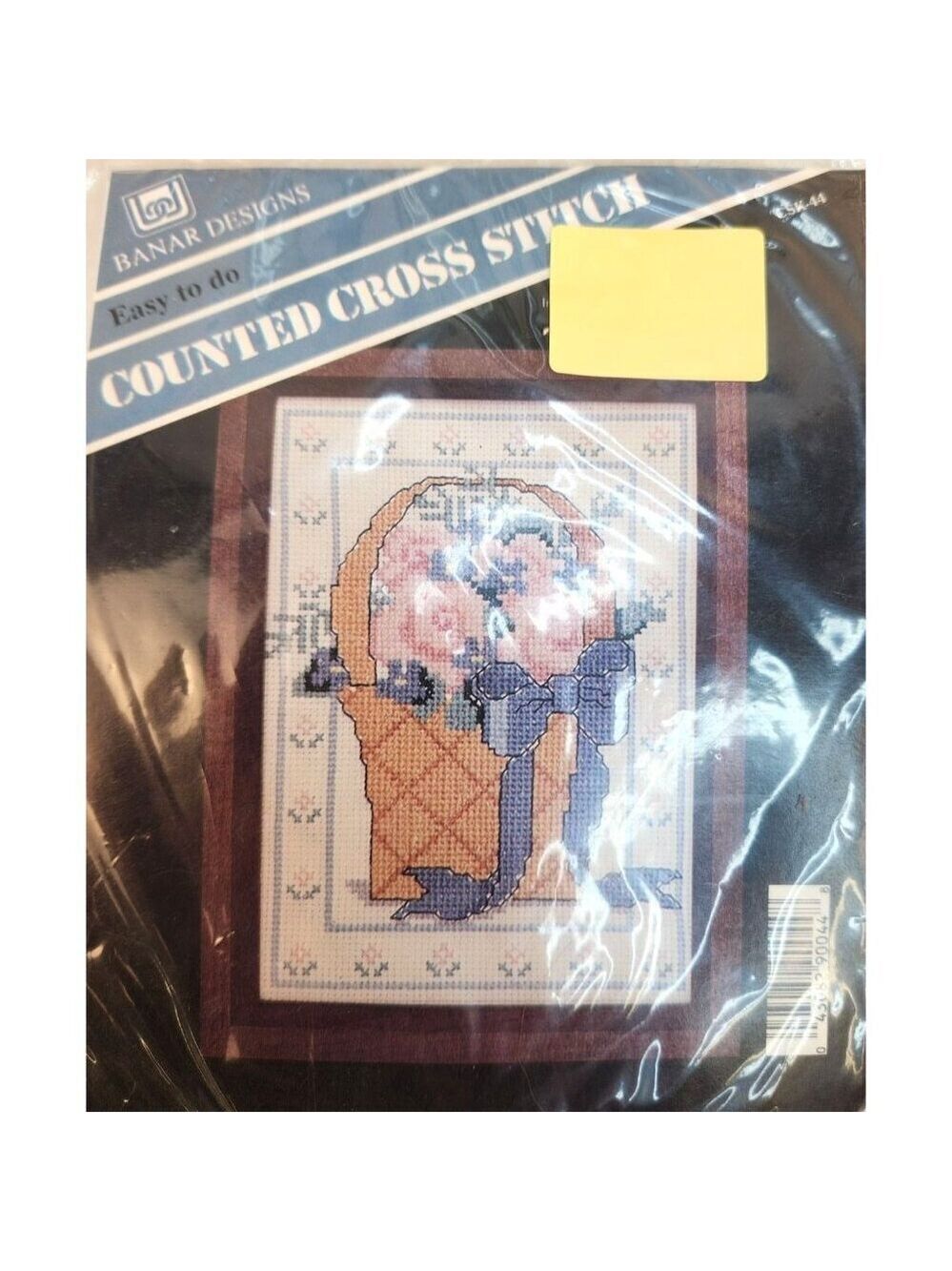 Banar Designs Counted Cross Stitch Kit With Floral Basket Pattern